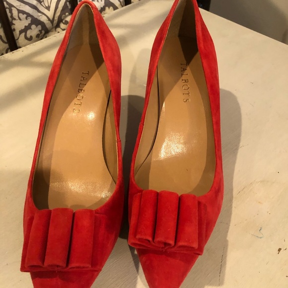 TALBOTS… red suede pumps - Picture 10 of 13